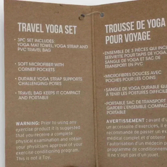 GOZONE Travel Yoga Set  with storage bag NEW pink - Picture 4 of 4